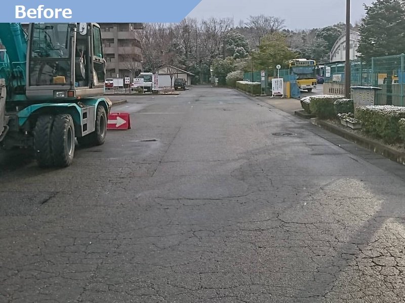 大津市道路舗装着工前