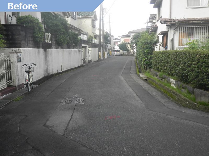大津市道路舗装着工前