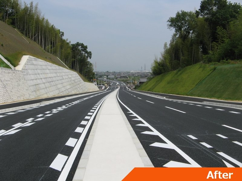 京田辺市道路舗装完成