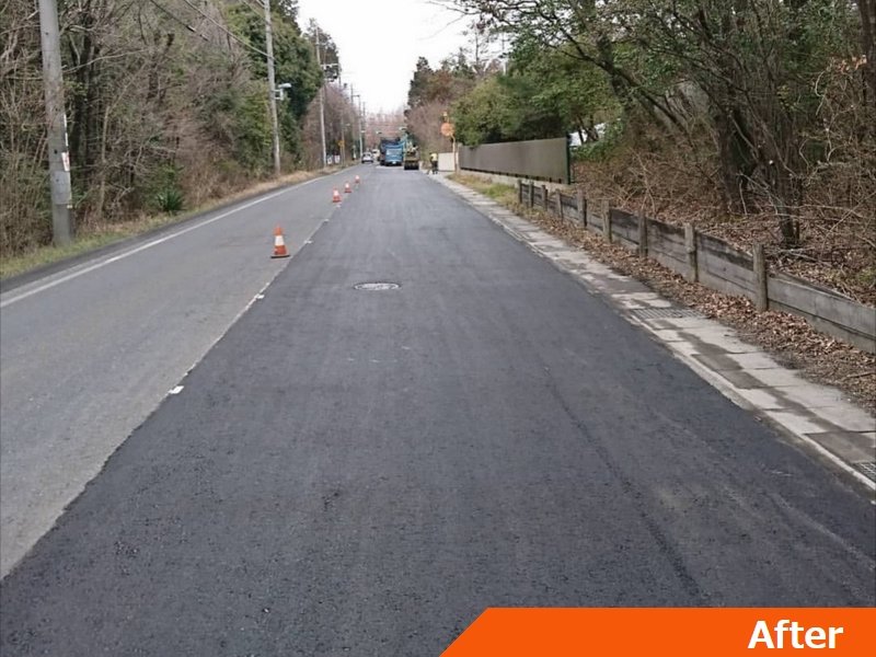 大津市道路舗装完成