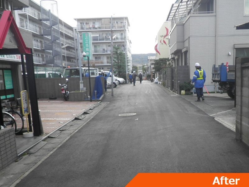 京都市伏見区道路舗装完成