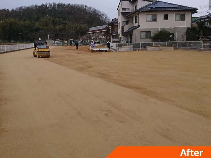 亀岡市グラウンド舗装完成