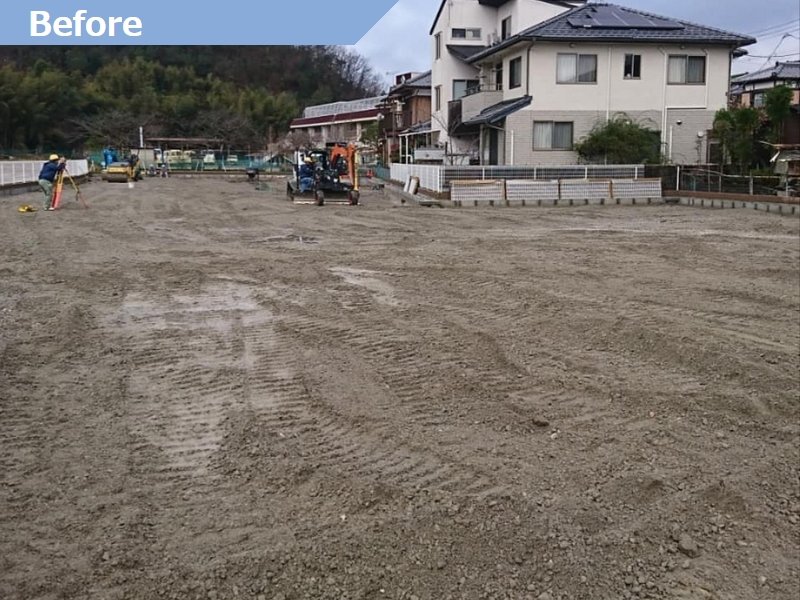 亀岡市グラウンド舗装着工前